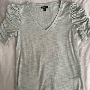 Express ruffled sleeves dress shirt